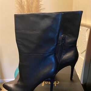 Charles David Black Heeled Boots
